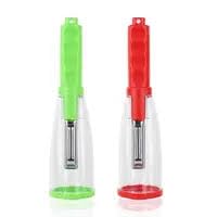 Vegetable Peeler with Plastic Container, Potato Peeler with Good Non-Slip Handle, Peeler for Carrots, Fruits, Kiwi, Tomatoes, Apples, Cucumbers for Kitchen, 2 Pieces - Multicolor