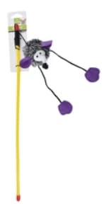 Nunbеll Cat Toy Stick with Mouse (Yellow)
