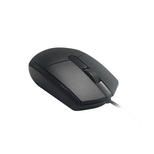 HOOD M 777 USB Wired Optical Mouse – 1600 DPI, 3 Buttons, Scroll Wheel – Ergonomic Ambidextrous Design for PC, Laptop, Mac