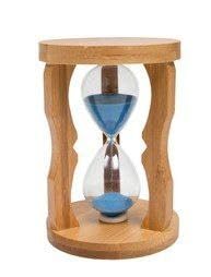 Decorative Hourglass Timer with Bamboo Frame and Blue Sand (15 minute)