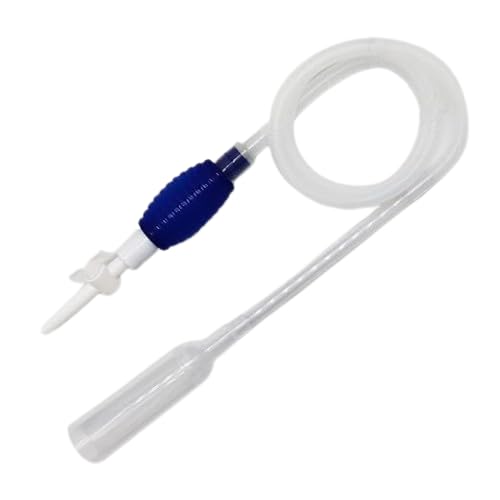 Aquarium Gravel Cleaner Fish Tank Siphon with Tap and Hand Pump for Small and Medium Aquarium Water Change