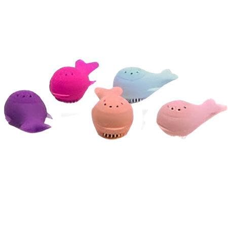 Facial Brush - Innovative Whale Silicone Cleaner Designed for Deep Cleansing and Gentle Exfoliation to Maintain Balanced, Bright and Healthy-Looking Skin (5 piece of the color shown)