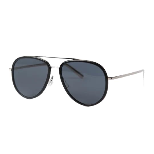 NBA Round Sunglasses For Unisex,Black Acetate + Titanium arms Frame,Black Lens