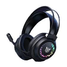 ONEIKUMA X92 Wired Surround Gaming Headphones in Black | 50mm Studio-Tuned Drivers | Pulsing RGB Effects | Pro Anti-Noise Boom Mic | USB Power + 3.5mm