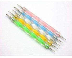 5 X 2 Way Marbleizing Dotting Pen Set for Nail Art