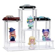 Best Media 6-Tier Clear Acrylic Display Riser Stand Shelf for Collectibles, Cupcakes, Perfumes and Jewelry Organizer