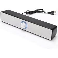 Computer Speaker, High-Quality Material, Powerful Sound, Wired USB and Audio jack Multimedia Speaker, Elegant Design White
