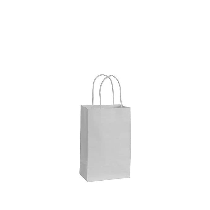 12 Pcs White Kraft Paper Gift Bags with Handles 15 * 20 * 6, Bulk Paper Grocery Shopping Bags, Paper Bags for Party, Wedding, Retail, Business, Merchandise, Boutique, Restaurant Take-Out & To-Go Bag