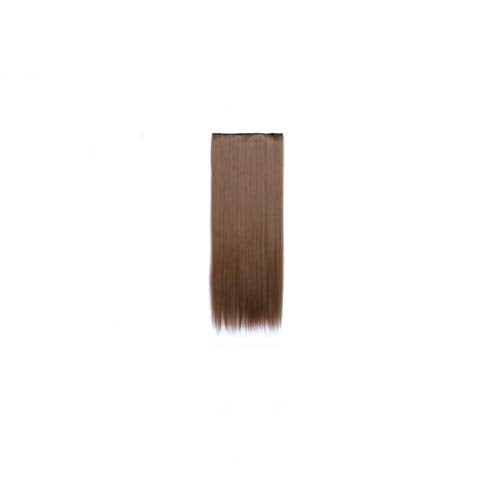 Women's Synthetic Hair Five-clip Mid Length Straight Yellow Graceful Stylish Wig Accessory Seamless Hair Extension