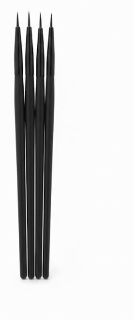 Set 4 Pcs -Gel Eye Liner Brush,Synthetic Bristles Eye Makeup Tool,Ultra Thin Slanted Flat Angle for Beauty Cosmetic Tool