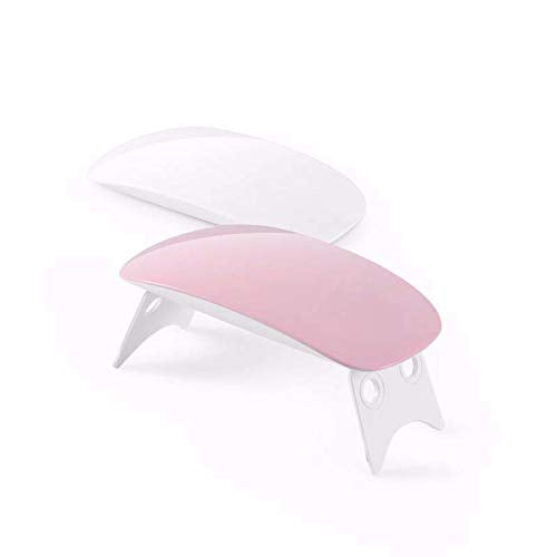 SUNmini 6W LED Nail Dryer Curing Light Portable Quick Drying Manicure/Pedicure 2 Timing Setting 45s/60s UV Lamo with USB (Pink)