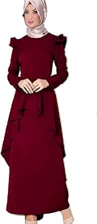 Women's Maxi Dress Wine Scuba