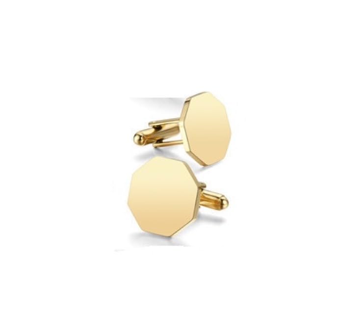 Cufflink Set, Silver, Gold, Rose Gold, Black, 8 Pairs, Oval and Rectangular Designs