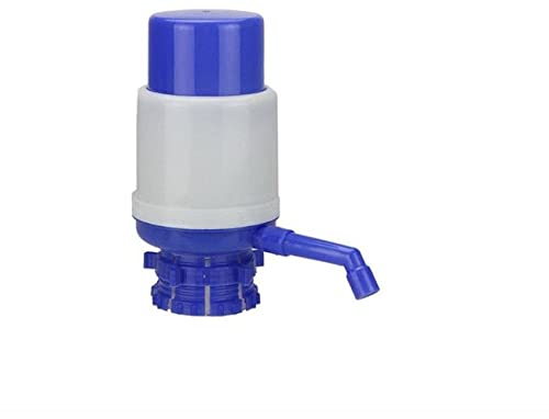 Manual Water Bottle Pump, Easy Drinking Water Pump, Easy Portable Manual Hand Press Dispenser Water Pump for Universal 2-5 Gallon Bottle Coolers (Blue/White) 492