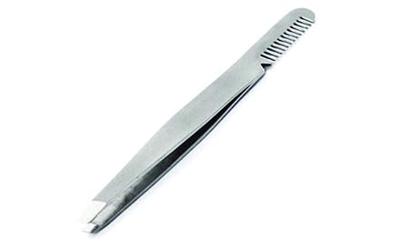 Facial & Hair Remover Tweezer with Eyebrow Comb - Black