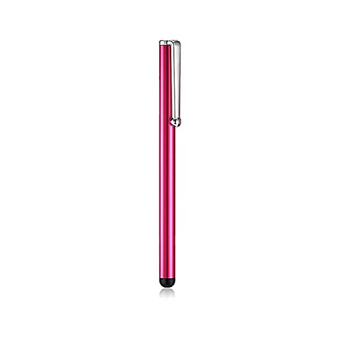 Stylus Capacitive touch pen Modern Slim design Soft Tip with metal clip Smooth sensitivity for all smartphones tablets all touch screen devices ONE PEN (Pink)