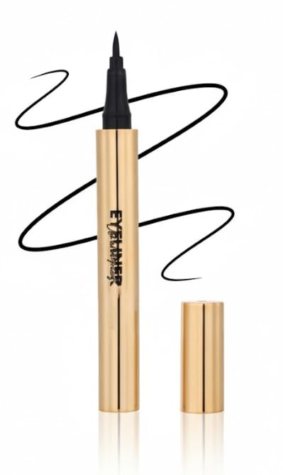 Black Liquid Eyeliner - Water Proof Ultra Matte Long Lasting Slim Jet - Black Eye Liner - 100% Intense Black - Smooth Easy Application Pen Liner