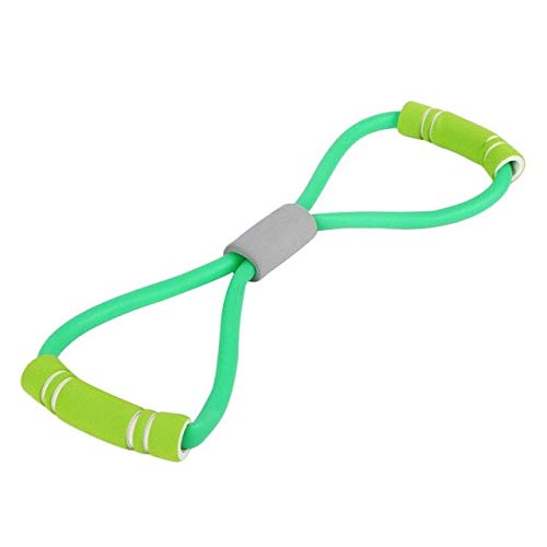 SOLDOUT™ Yoga Fitness Resistance 8 Word Chest Expander Rope Workout Muscle Fitness Rubber Elastic Bands for Sports Exercise (Green)