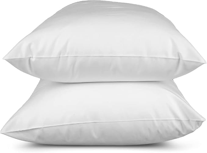 Cotton linen bed pillow set, size 50 * 70 cm (White)