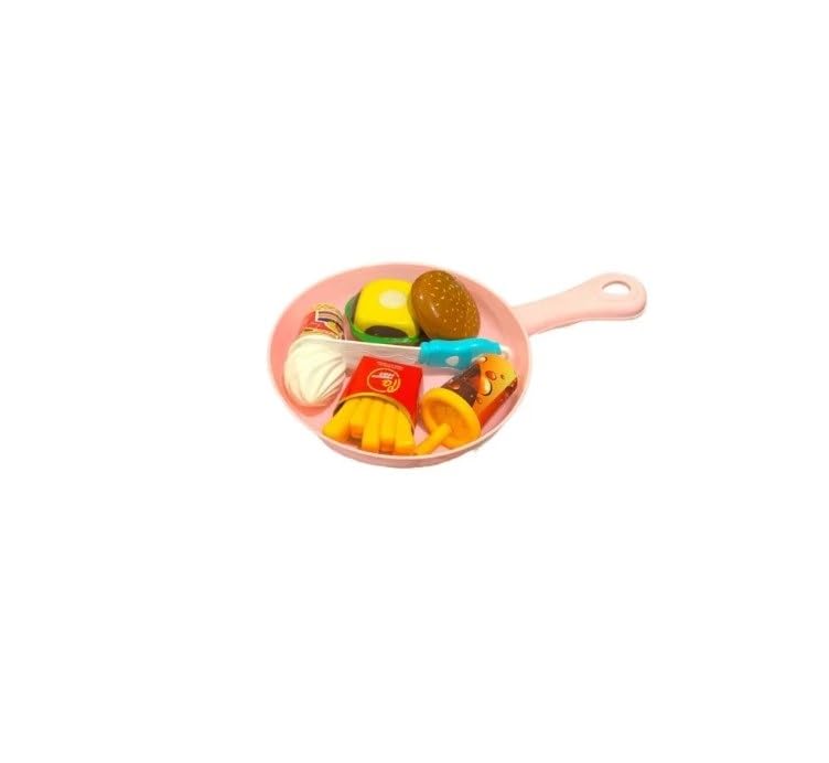 Kitchen Toy Pan for Kids - Entertaining Toy for Kids Who Love Cooking (Pink)