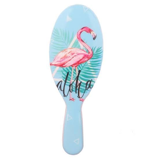 "Rose and Flamingo Brush" - Large Handy Hair Brush with Soft Teeth for All Hair Types (13.5 x 4.5 cm) for Easy and Effective Daily Styling In|From Generic