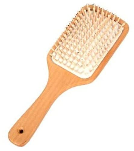 Keratin Oil Infused Natural Wooden Massage Hair Paddle Brush/Beauty SPA Massage Massage Comb/Big Size Hair Detangler Brush Improve Hair Growthamazon09877784