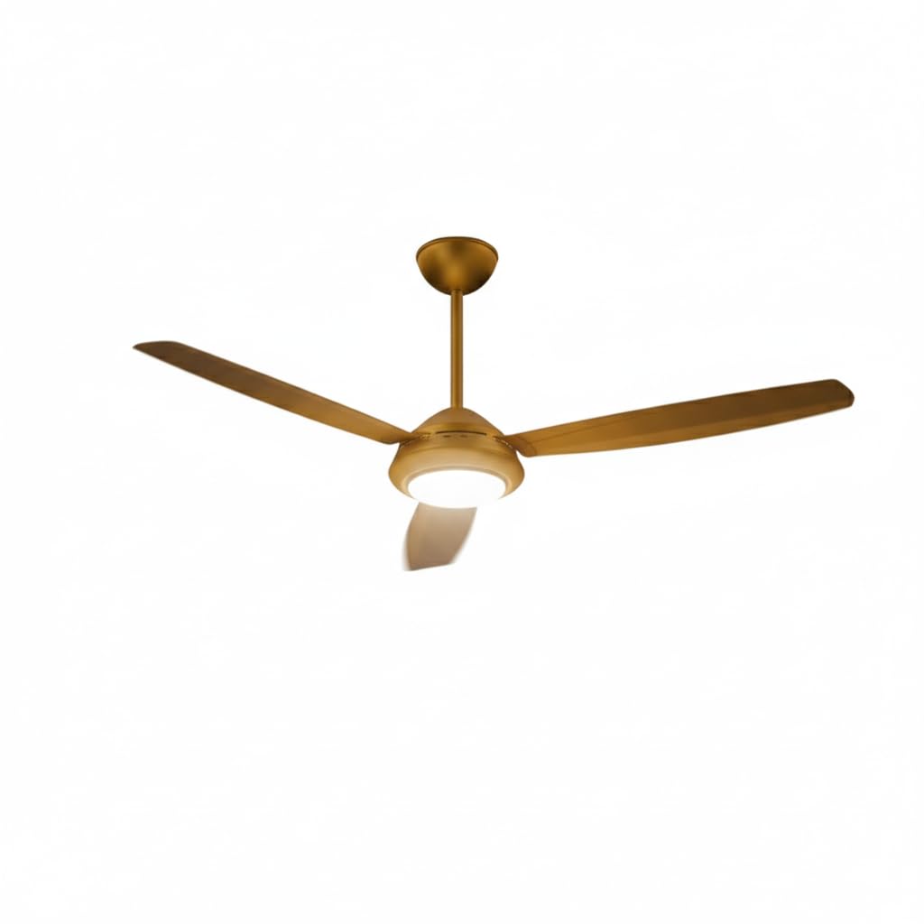 Prifix POWER Ceiling Fan 56-Inch | 2-in-1 Fan & LED Lighting with 3 Speeds & 3 Light Modes – CFP56 Golden Modern, Stylish & Energy-Saving Design