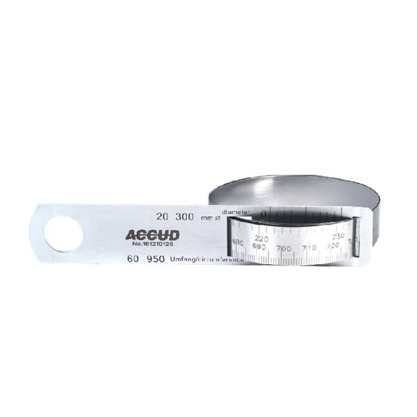 Tape Measure Circumference, 956 Series, Diameter Range 700-1100mm, Circumference Range 2190-3460mm, Stainless Steel, 956-044-11