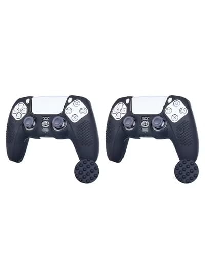 PS5 Controller Silicone Cover Skin Protector - Black (Pack of 2)