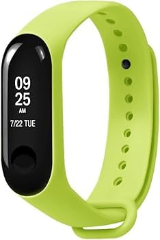 Silicone Sport Watch Band for Fitness Trackers and Smart Watches, Adjustable, Breathable, Sweat Resistant, Pistachio Band 3,4.