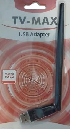 TV-MAX USB 2.0 High Speed 360 Degree Rotation Computer WiFi Flash Drive - Wireless Internet Adapter Compatible with All Devices and Systems, WIFI TV max usb dongle for Pc and satellite receiver