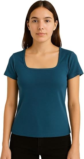 Women's Twill Short Sleeve Square T-Shirt