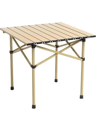 Portable Outdoor Folding Camping Chair Table Sets, Aluminum Alloy Folding Table Outdoor Multi-functional Camping Dining Table Picnic Table and Chair with Carry Bag for Patio, Garden, Beach little