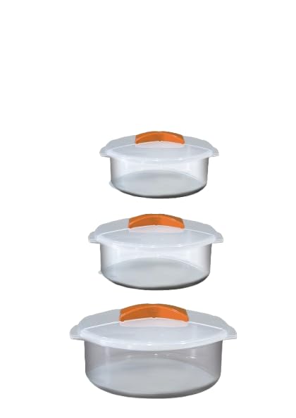 ELWATANIA PRIME SET FOOD BOX SET 3 PIECES CLEAR 0.75, 1.5, 2.7 LITER