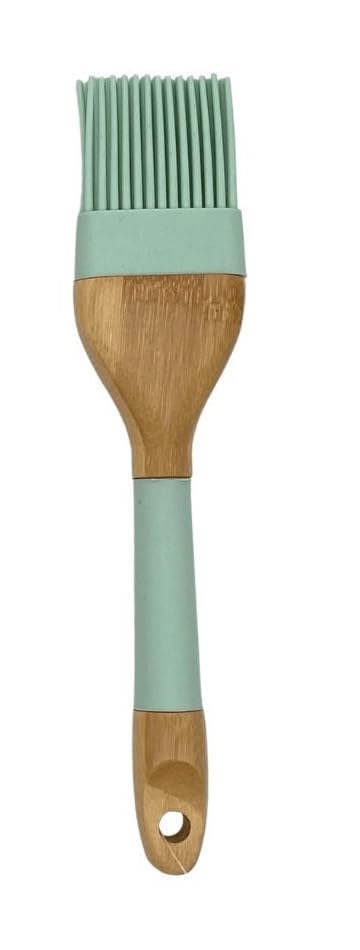 Silicone Pastry Brush with Wooden Handle Heat Resistant Basting Brush for Baking Cooking BBQ Oil Butter Sauce Applicator Kitchen Tool Easy Clean Non Stick Food Grade Design