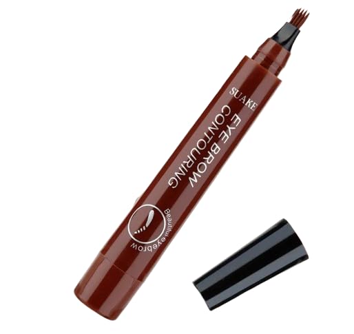 MySouqEg Store 4 Point Eyebrow Pencil Maquillajes Para Mujer Waterproof Liquid Eyebrow Pen Makeup Long Lasting Cosmetic Brow Pencil Color RED Browne