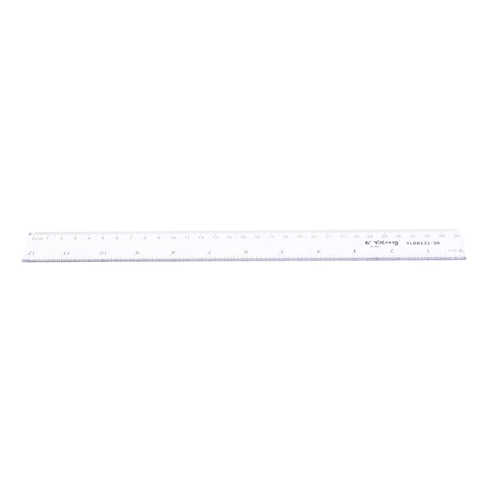 Elmaayergy L-208 TA-373 Y-50/YL88131 Plastic Ruler 30CM With Durable Material, Suitable For School And Home