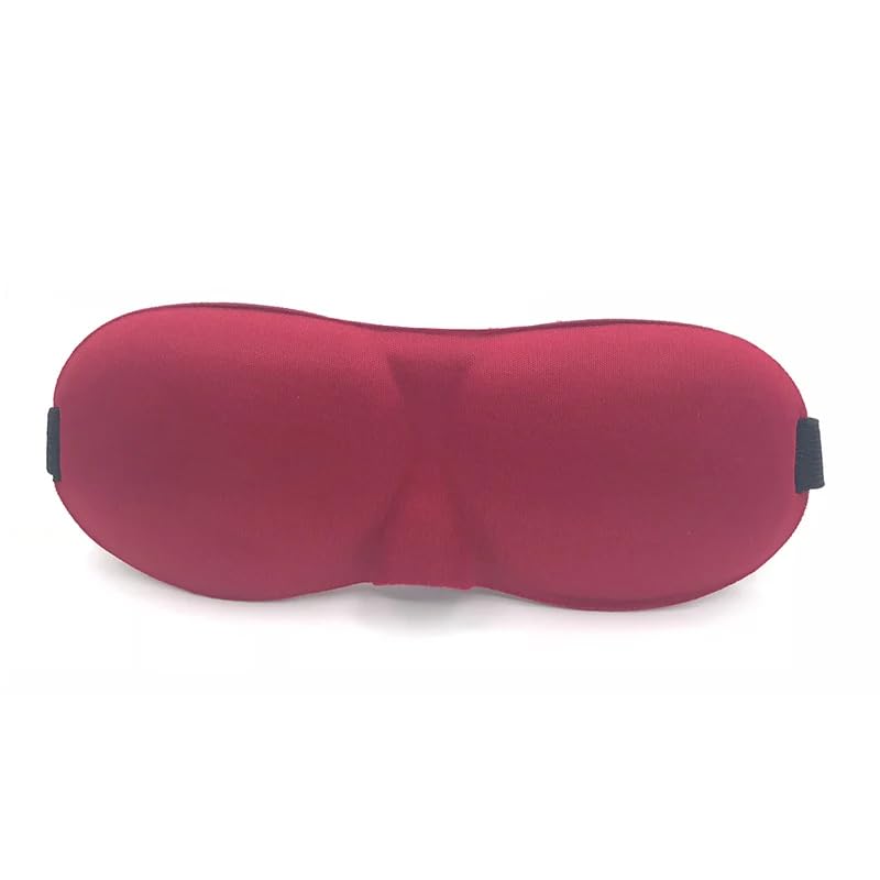 MySouqEg Store 3D Sleep Mask Light Blocking Eye Mask for Sleeping Eyeshade Travel Sleep mask with Adjustable Strap for Man/Women For Office, Home, Camping, Airplanes and Travel Use (Dark RED)