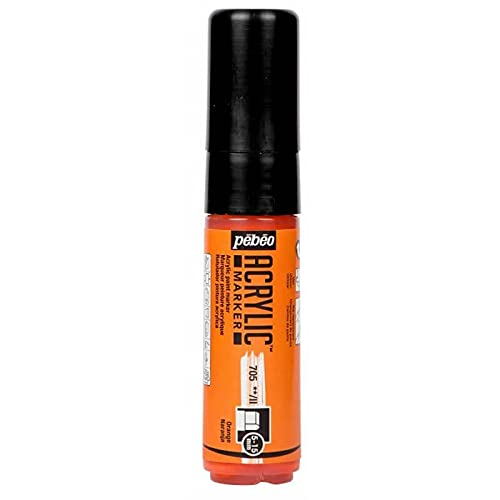 705-Pebeo Acrylic Marker -Orange, 5-15 mm, Flat Nib