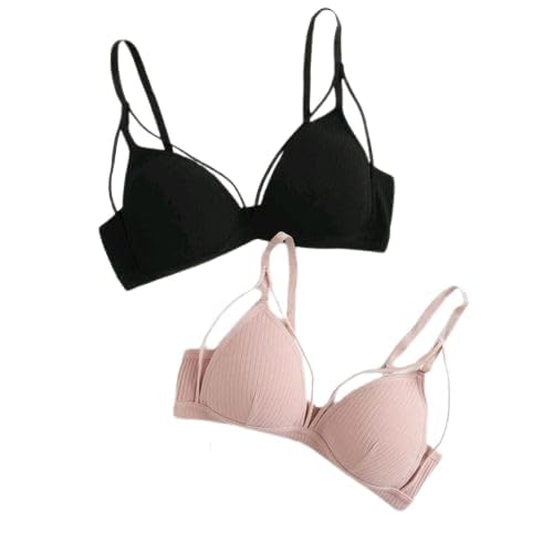 SHEIN-2pack Ribbed Harness Bra Set