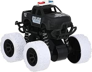 Police Car Toy for Kids - Black/White (1 Piece), Plastic
