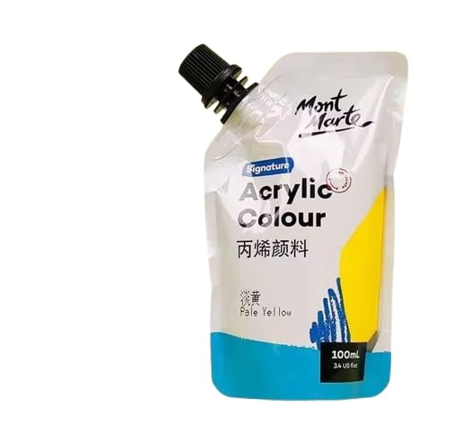انبوبة اكريليك سائل 100 ملى مون مارتي Pale Yellow