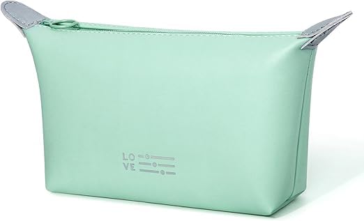 Small Makeup Bag Cosmetic Bag for Women Waterproof Makeup Pouch with Zipper Portable Makeup Organizer Bag (Green)