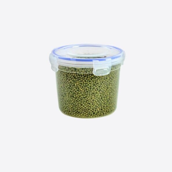 Airtight Food Storage Containers, Clear Plastic with Blue Lid, BPA-Free, Kitchen Organization for Pasta, Cereal, Dry Goods (1700 M)