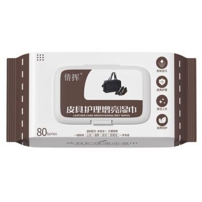 Leather Cleaning & Polishing Wipes, 80 Wipes, for Cars, Bags, Shoes, Leather Furniture, Instant Protection and Shine by Dollar for Housewares Import