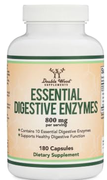 Premium Vital Essential Digestive Enzymes - 180 Capsules - with Practical Pill Box - Nutrient Absorption & Gut Rhythm Matrix - Digestion Shield - Non-GMO - Multi-Enzyme Integrity