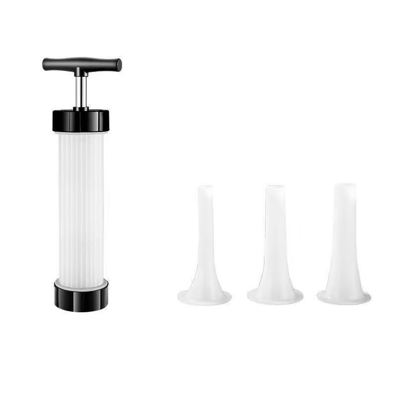 Sausage Stuffer, Simple Hand-Made Sausage Making Machine, Hot Dog Stuffer With 3 Filling Tubes, Used To Make Sausages Of Different Sizes, for Family Gatherings and Barbecues sausage stuffer machine