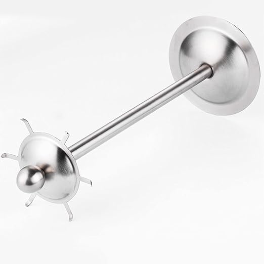 Volora 360 Degree Rotating Kitchen Utensil Holder, Stainless Steel, 6 Swivel Hooks, Mounted Base, for Kitchen and Bathroom