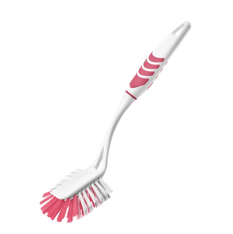 Multipurpose Brush with Handle (Semi Oval) - Dish Washing Brush Scrubber - Softon Lux Sink and Dish Brush