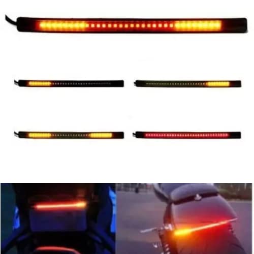 Strip Tail Brake Stop Turn Signal 32LED 8" Flexible led Light for Motorcycle